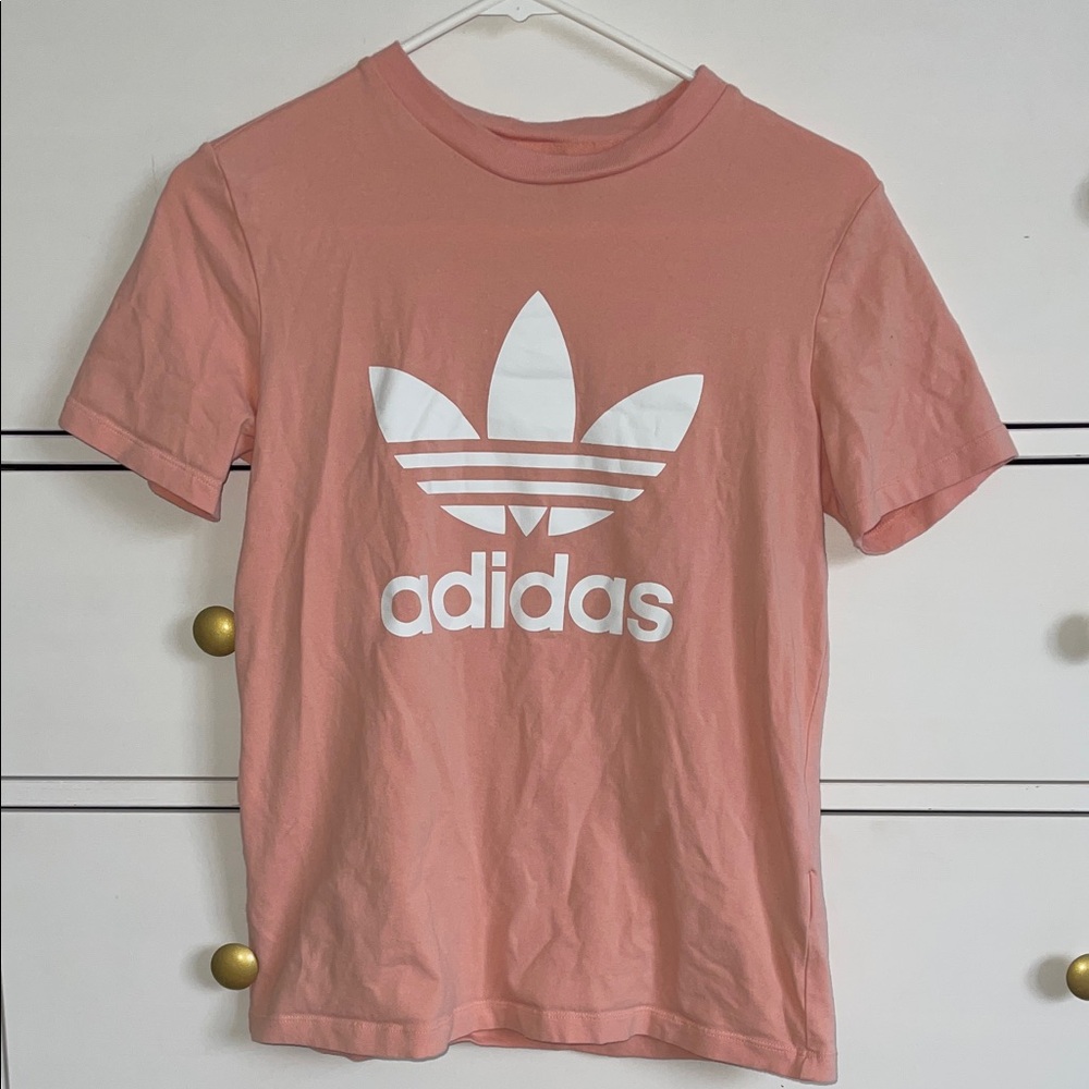 Adidas Coral Tee with White Logo